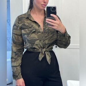 Dex Camo Button Down Top